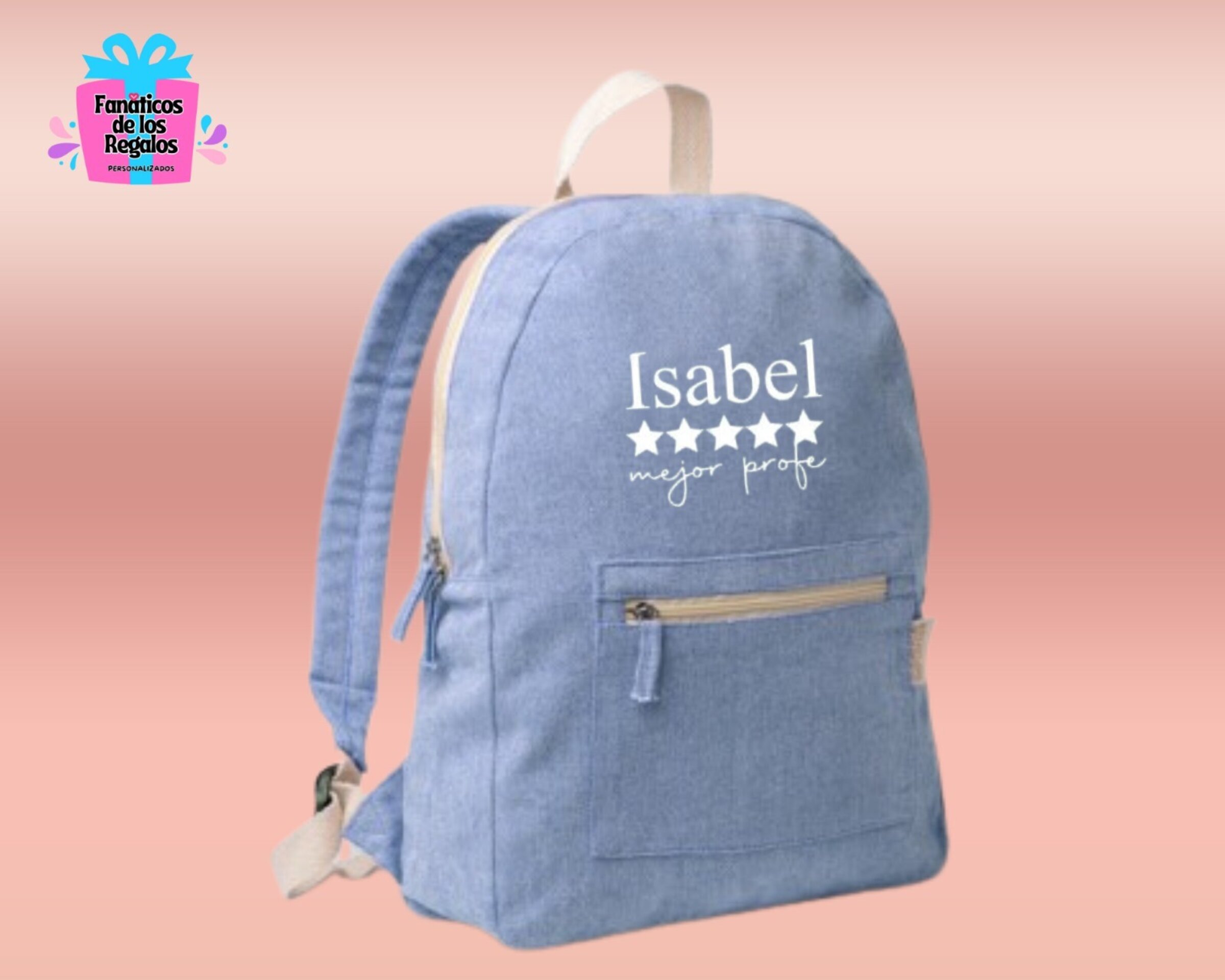 Mochila azul de algodón - 2