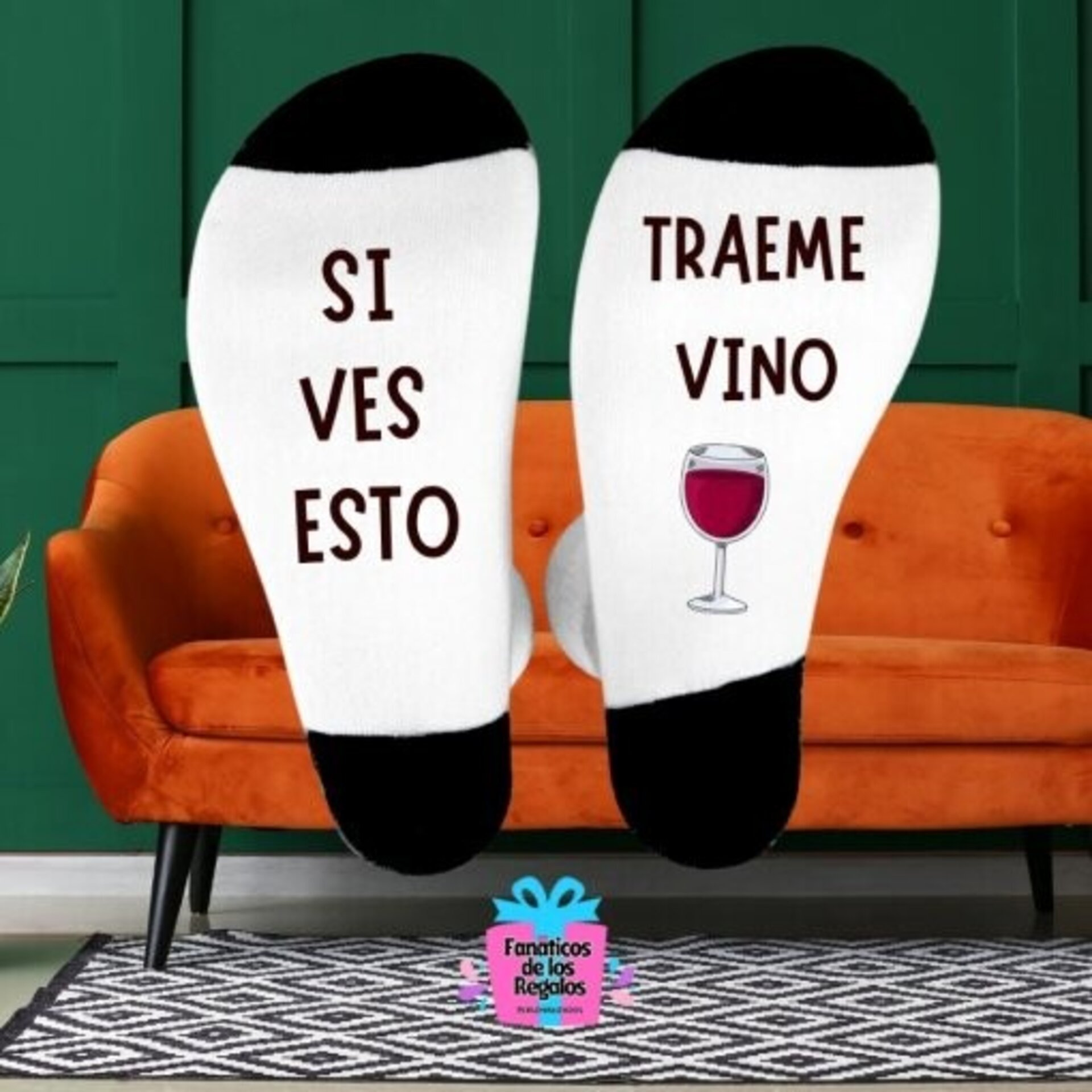 Calcetines divertidos "Si ves esto tráeme vino" - 2