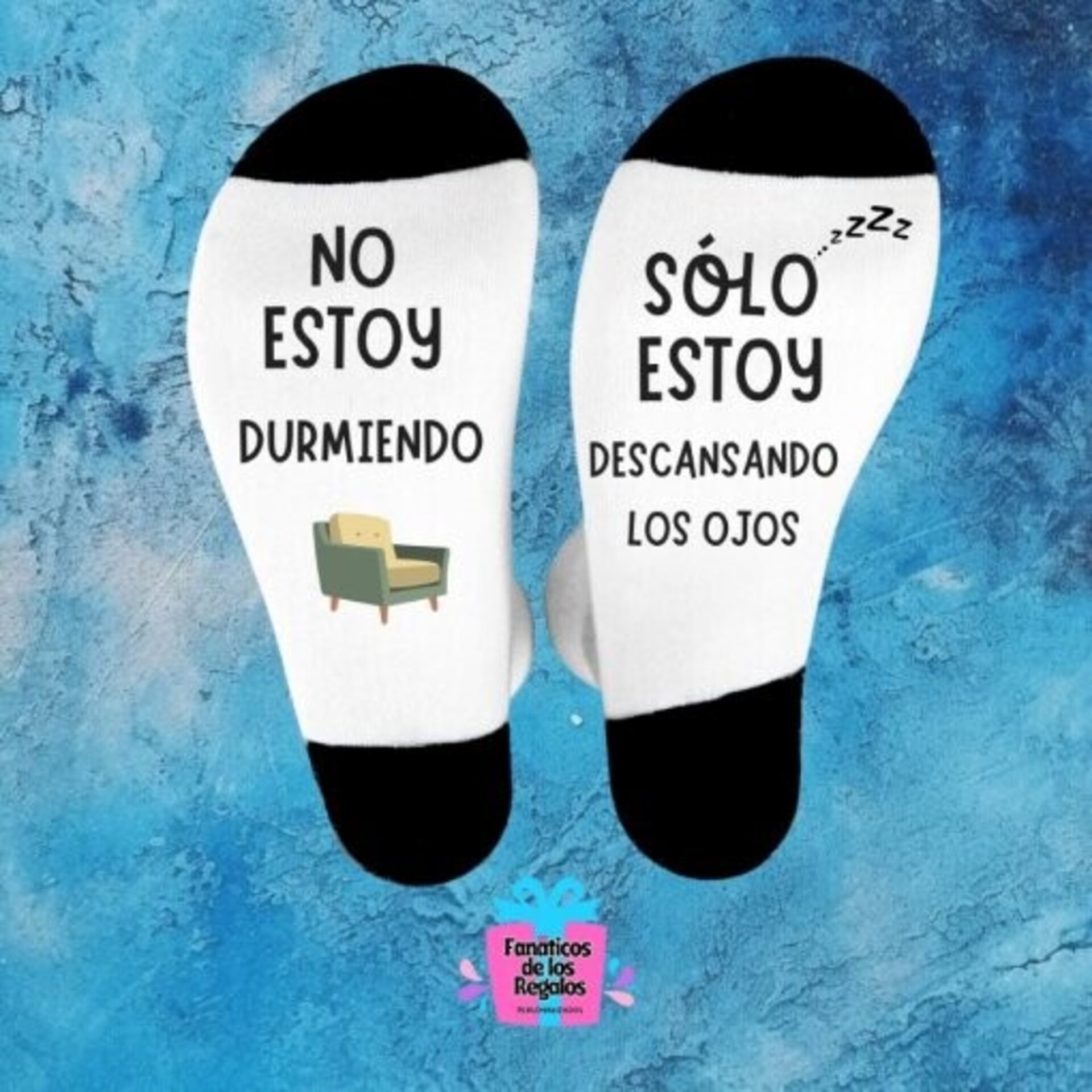 Calcetines divertidos "No estoy durmiendo sólo estoy descansando los ojos" - 2