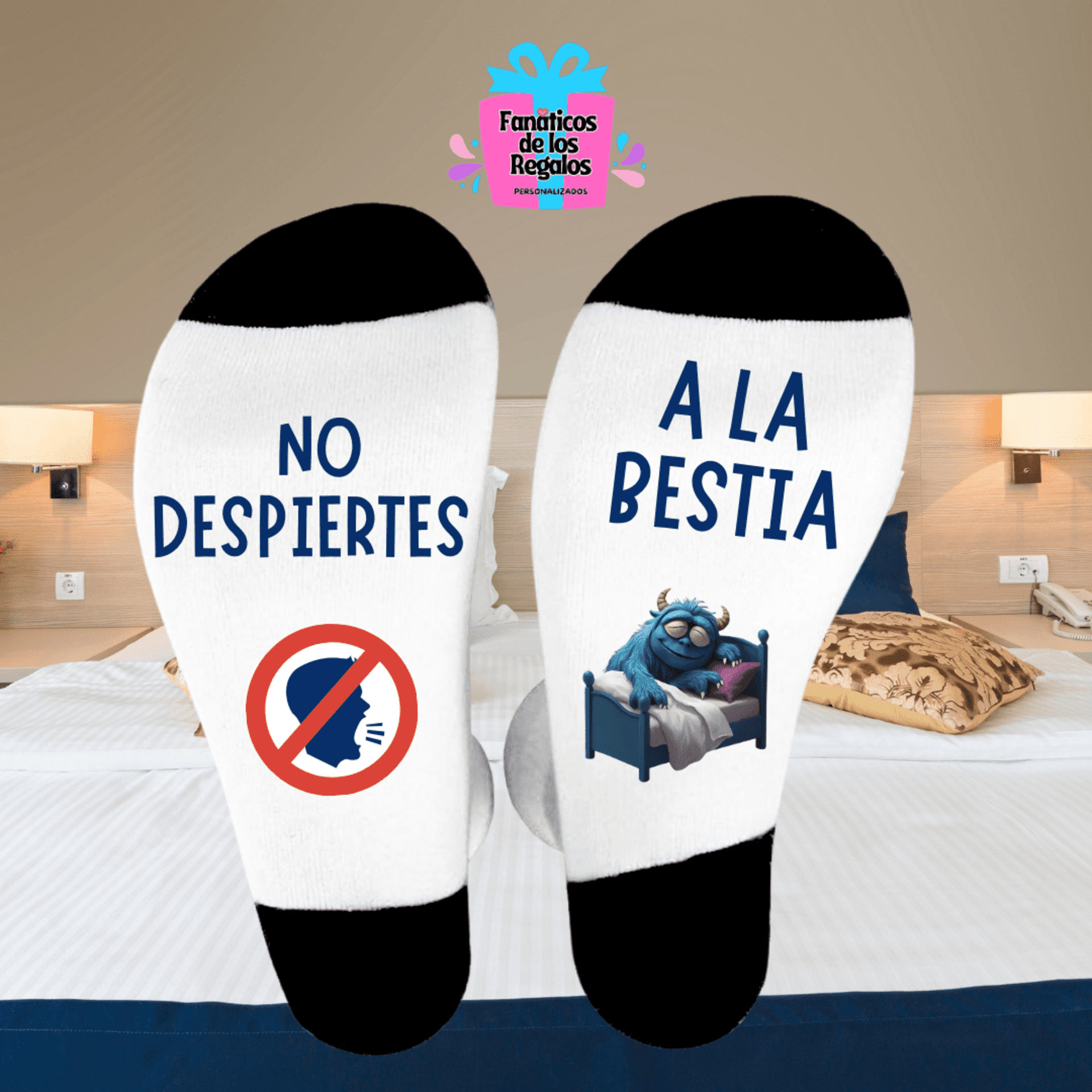Calcetines divertidos "No despiertes a la bestia" - 2