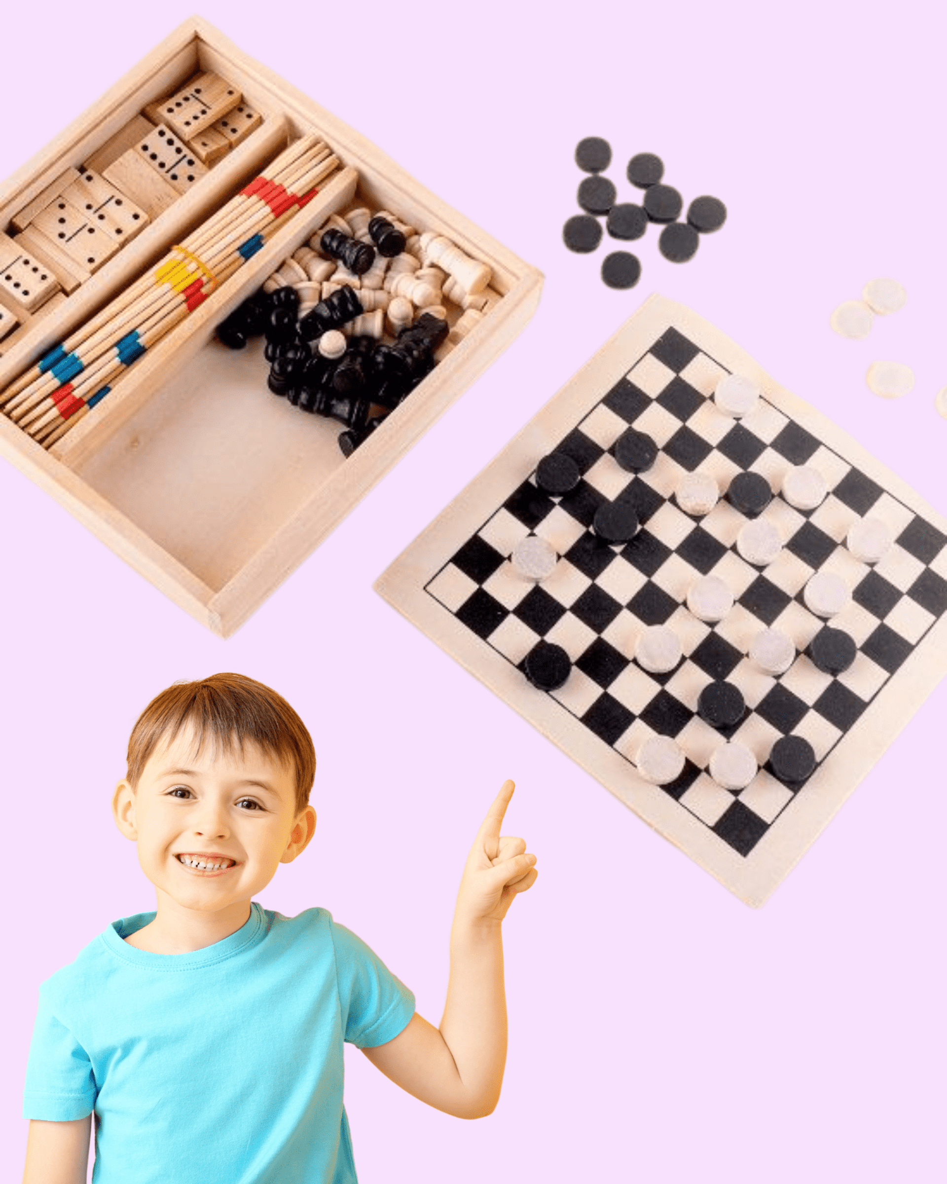 Multijuego 4en1 con grabado láser de texto y/o gráfico -Lote de 10 (7,50€/und) - 3
