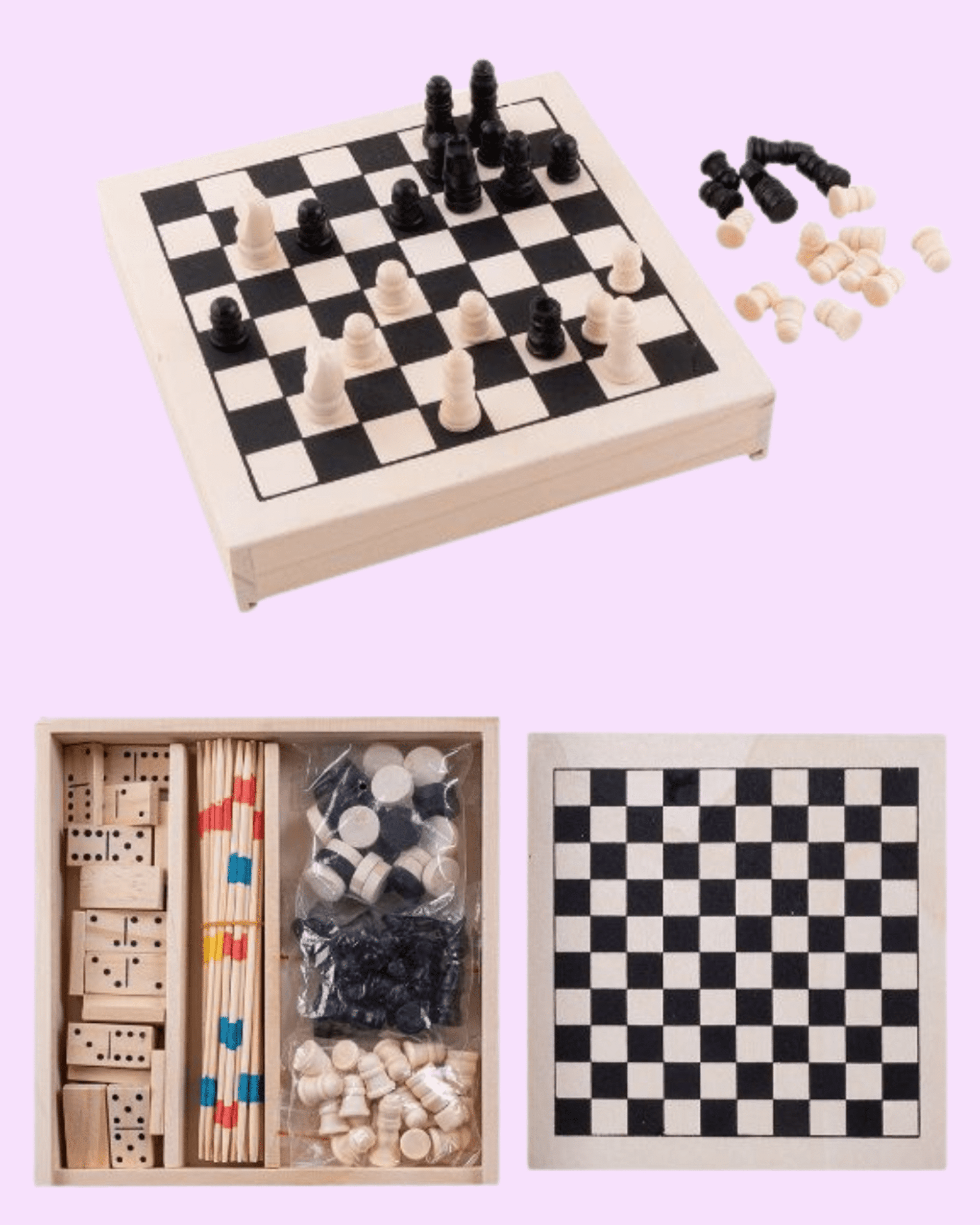 Multijuego 4 en 1 de madera - 2