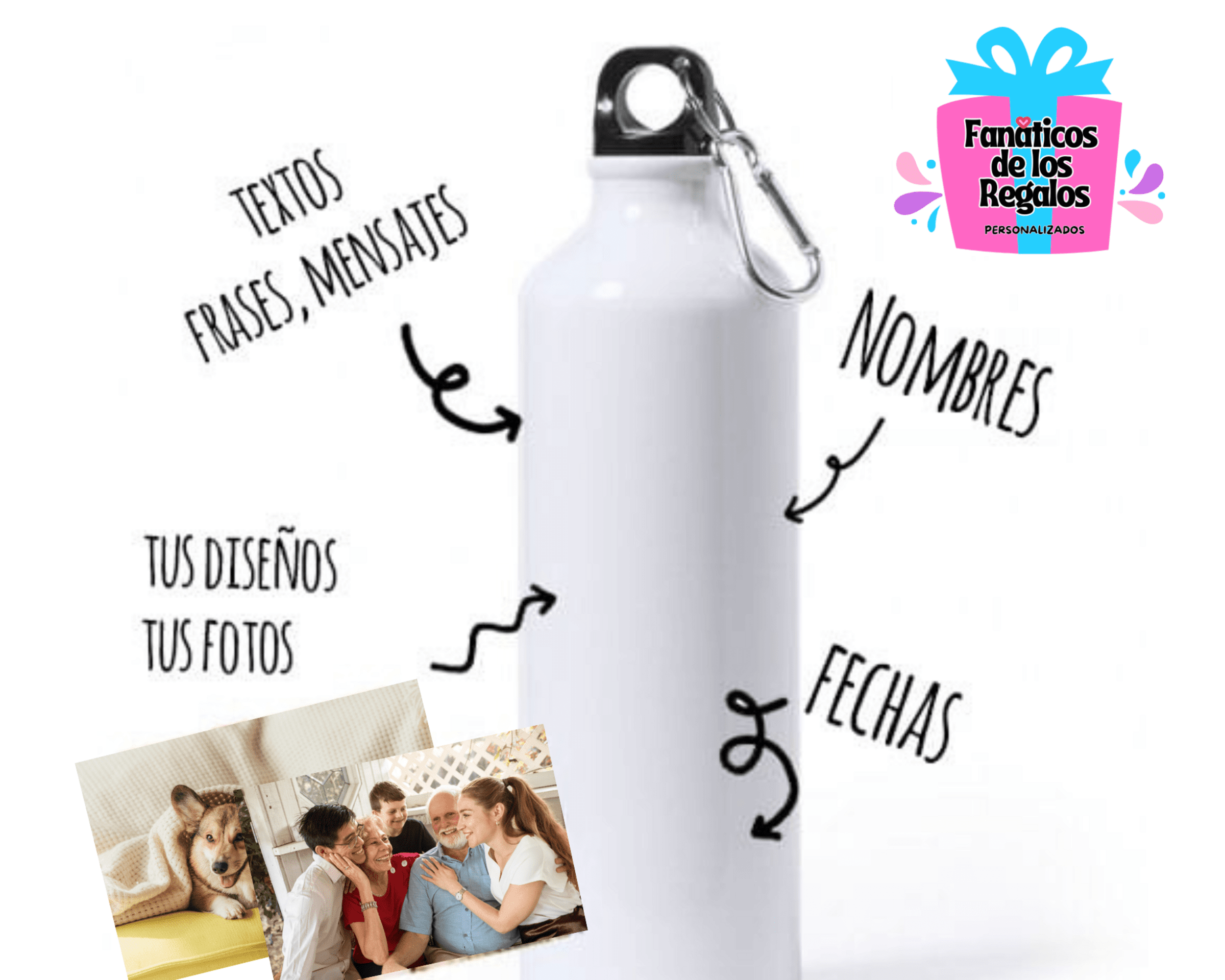 Botella blanca personalizada - 2