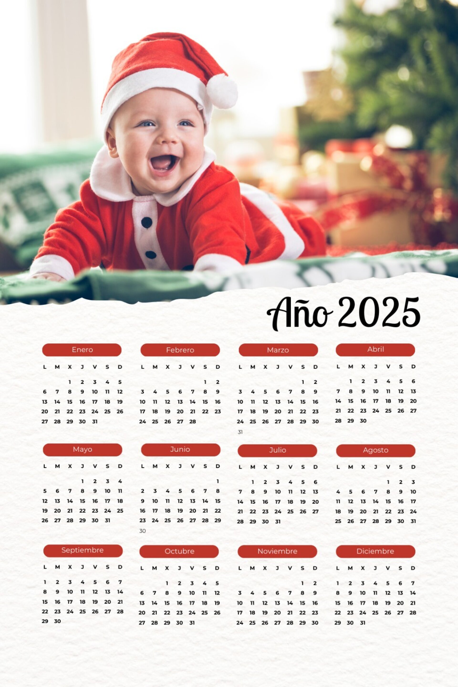 Calendario imán con foto - 2