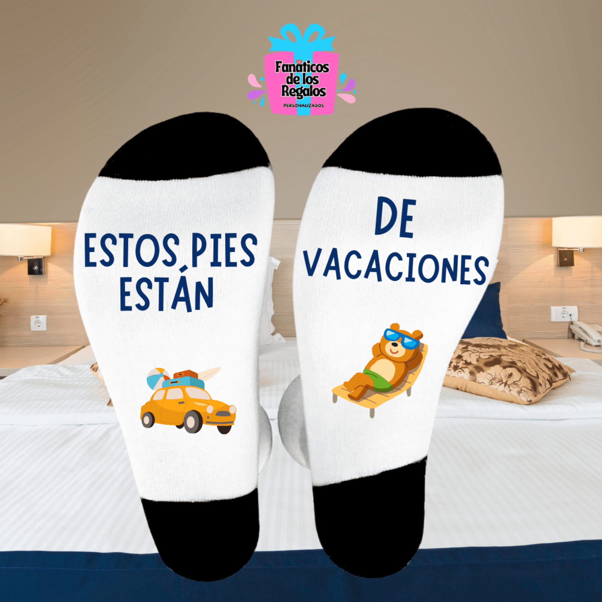 Calcetines divertidos "Estos pies están de vacaciones" - 2