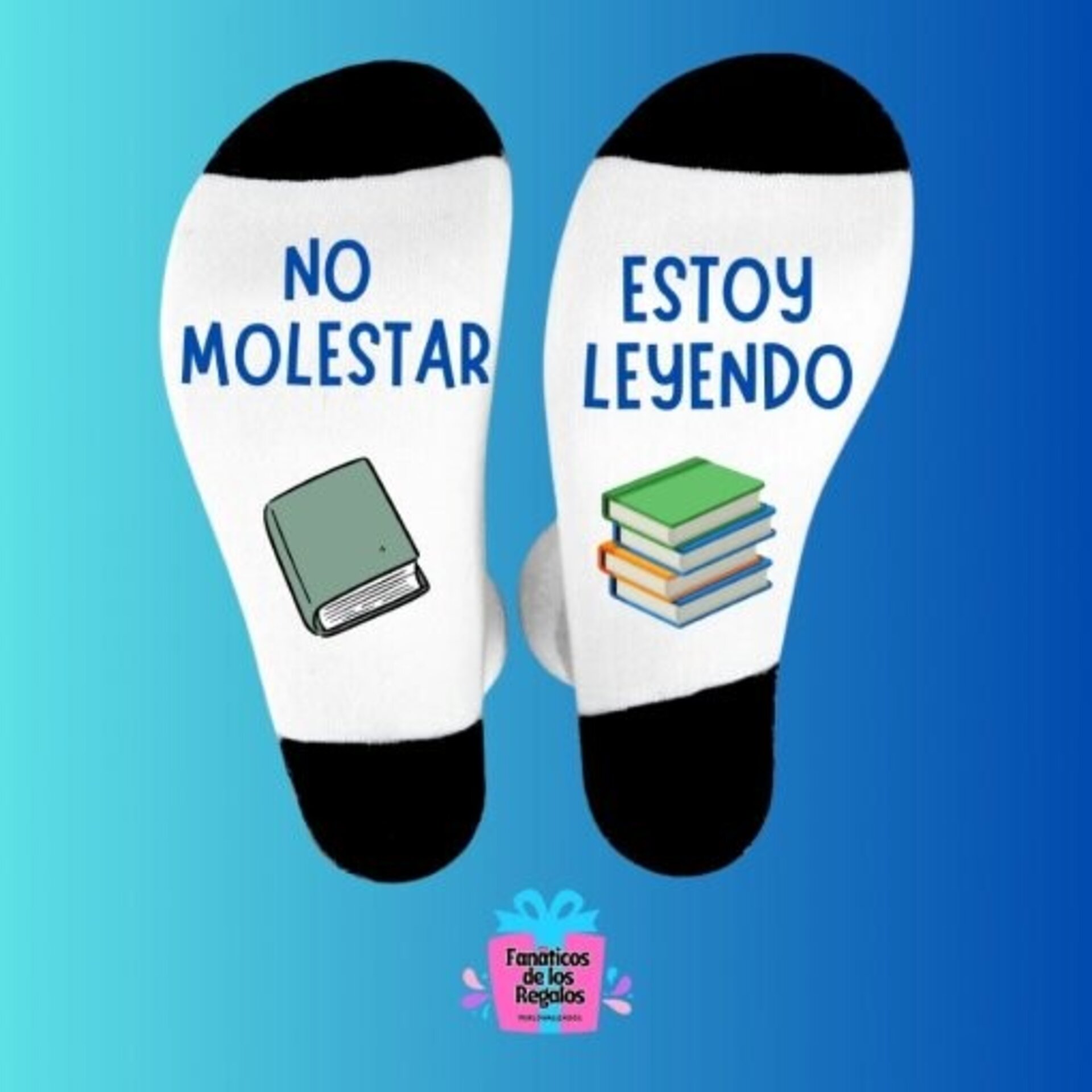 Calcetines divertidos "No molestar estoy leyendo" - 2