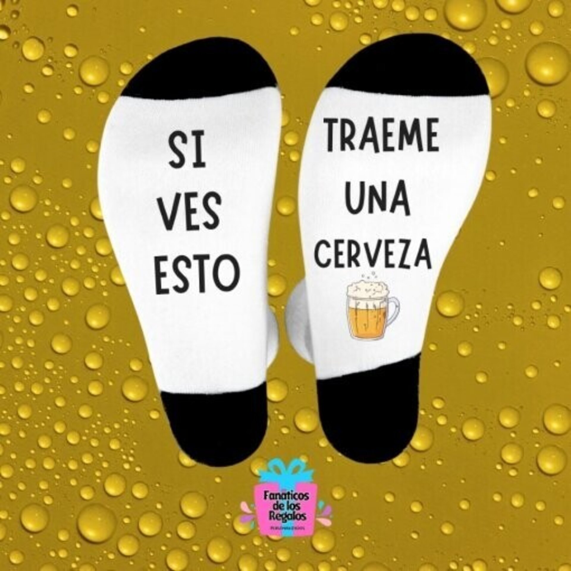 Calcetines divertidos "Si ves esto tráeme una cerveza" - 2